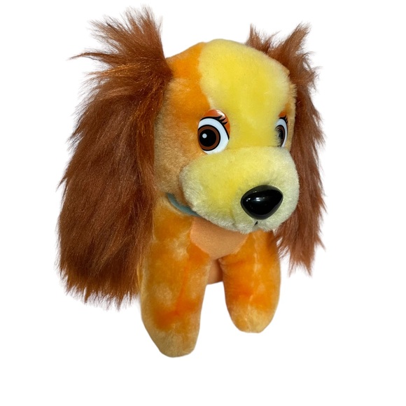 Deadstock Lady And The Tramp Vintage Disney Movie Tag Attached Plush Lady Dog - Picture 9 of 14